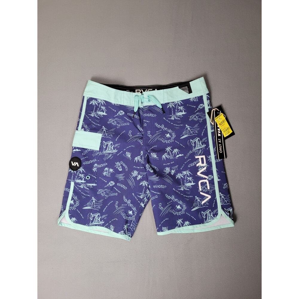 RVCA Eastern Boys 17 Inch Length Boardshorts Swim Trunks Boys Size 29